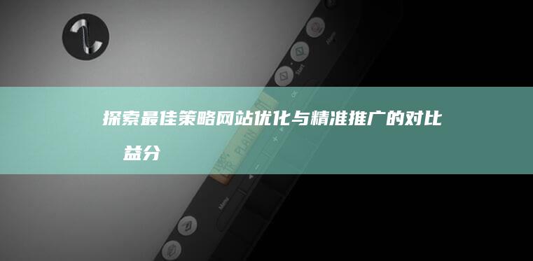 探索最佳策略：网站优化与精准推广的对比效益分析